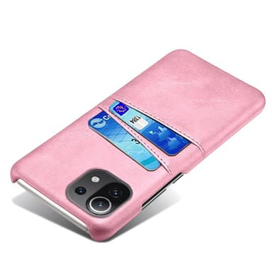 SKALO Xiaomi Mi 11 Lite PU-Läder Korthållare Skal - Roséguld