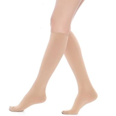 Stödstrumpor av nylon & spandex storlek S  - Beige