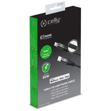 USB-C - Lightning Cable Nylon USB-PD 60W 1m