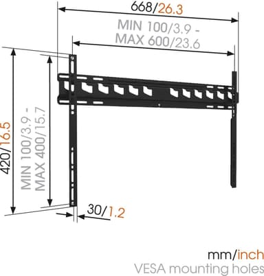 Vogels Väggfäste, MA4000-A1, Fast, 40-80", Maxvikt (kapacitet) 80 kg,