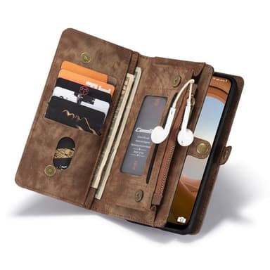 CASEME Samsung Galaxy A13 5G / A04s 4G Retro plånboksfodral - Coffee