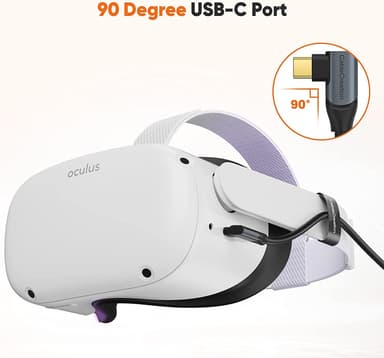 NÖRDIC  aktiv AOC Fiber 10m USB-C till USB-A VR Link Kabel för Oculus Quest 2 USB3.2 Gen2 10Gbps Super Speed VR Link cable