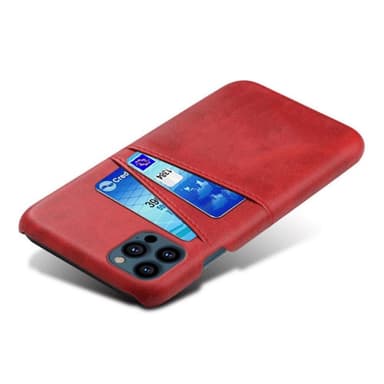 SKALO iPhone 13 Pro Max PU-Läder Korthållare Skal - Röd