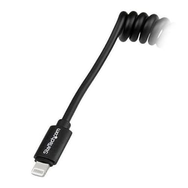 StarTech.com 0,3 m svart 8-stifts Apple Lightning-kontakt till USB-spi