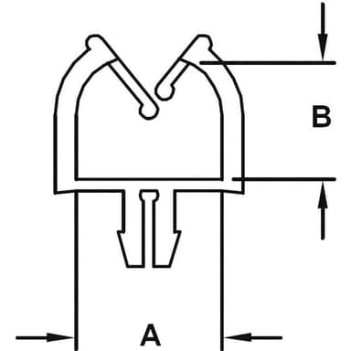 TRU COMPONENTS 1593096 TC-JWB0706203 Kabelhållare Med
