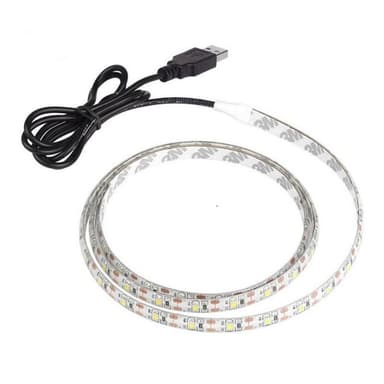 LED-strip, 3 Meter, USB, Kallvit