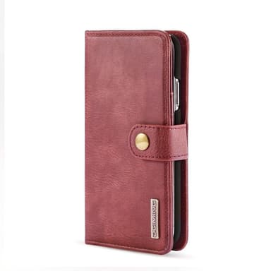 DG.MING iPhone 11 Split Läder Plånboksfodral - Röd