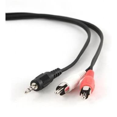 Cablexpert 1,5 m, 3,5 mm/2xRCA, M/M 1,5 m, svart, röd, vit