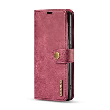 DG.MING Samsung Galaxy A51 Split Läder Plånboksfodral - Röd