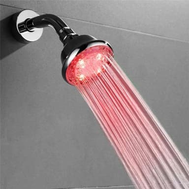 Duschhuvud med temperaturstyrd LED-belysning