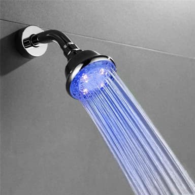 Duschhuvud med temperaturstyrd LED-belysning