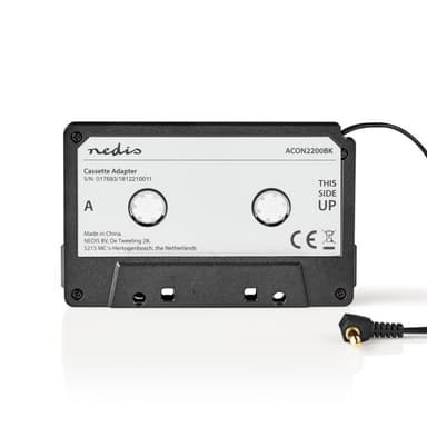 Nedis Bil Aux kassettadapter | 3.5 mm | Kabellängd: 1.00 m | Svart