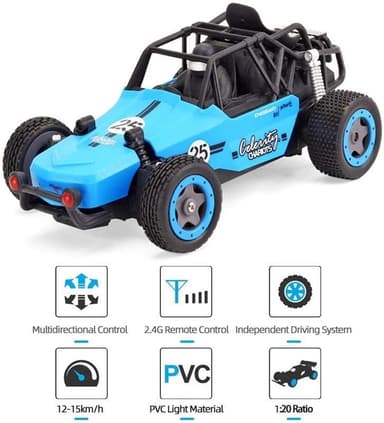 JJRC Q73 Skala 1:20 - 2.4G Radiostyrd Racingbil, Blå