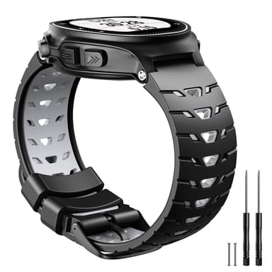 Klockarmband till Garmin Forerunner 630 Silikon Svart/Grå
