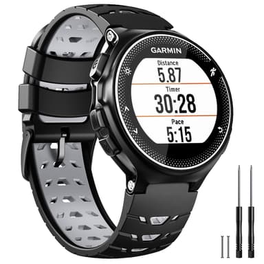 Klockarmband till Garmin Forerunner 630 Silikon Svart/Grå