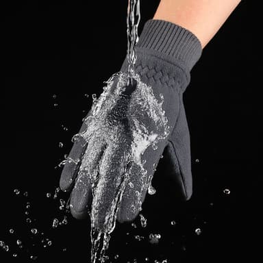 Varma vinterhandskar med touch - skidhandskar, termohandskar Grå S