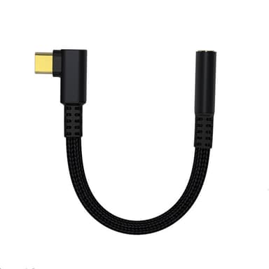 USB-C till 3,5 mm hörlursadapter Svart