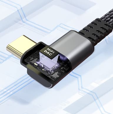 USB-C till 3,5 mm hörlursadapter Svart