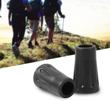 Fötter till gångstavar 2-pack Svart