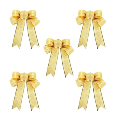 Julrosetter juldekoration guld 5-pack