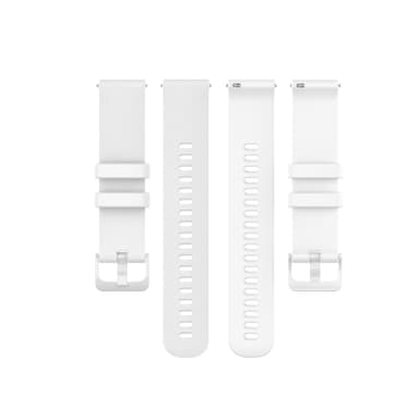 Klockarmband silikon Vit 20 mm