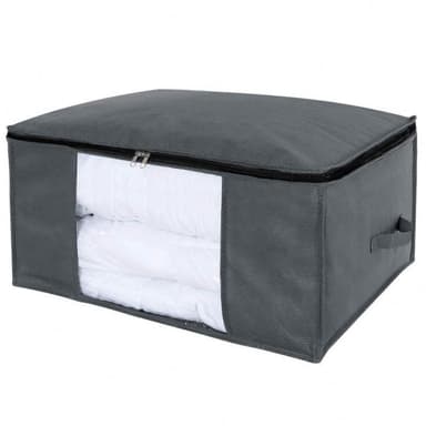 Förvaringsväska för lakan, täcken, kläder 60x43x35 cm Grå 2-pack