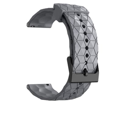 Fotbollsmönster klockband silikon Grå 22 mm