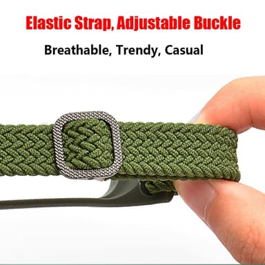 Klockarmband Nylon för Xiaomi Mi Band 3/4/5/6/7/NFC Svart