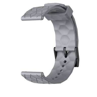Fotbollsmönster klockband silikon Grå 22 mm