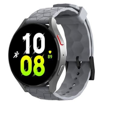 Fotbollsmönster klockband silikon Grå 22 mm