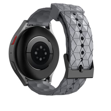 Fotbollsmönster klockband silikon Grå 22 mm