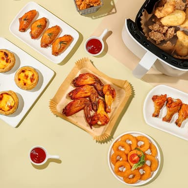 Air Fryer engångspapper för fritös 20x20 cm 100-pack Natur