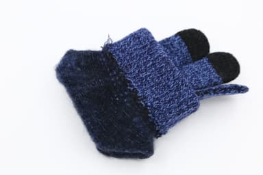 Fingervantar med touch och antislip Mörkblå (L)