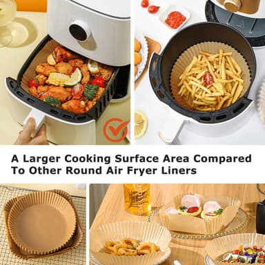 Air Fryer engångspapper för fritös 20x20 cm 100-pack Natur