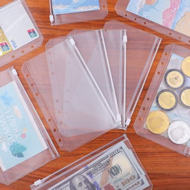 Plastfickor för A6 pärmar med 6 ringar 12-pack Transparent
