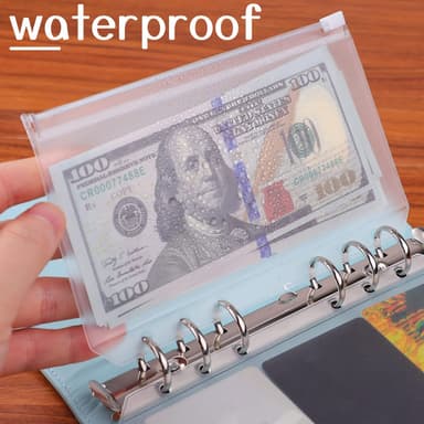Plastfickor för A6 pärmar med 6 ringar 12-pack Transparent