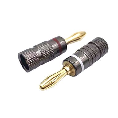 Banankontakt guldpläterad 4 mm 8-pack