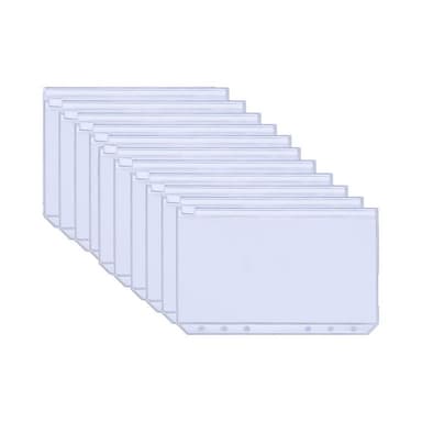 Plastfickor för A6 pärmar med 6 ringar 12-pack Transparent