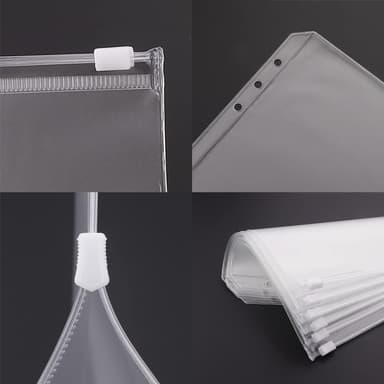 Plastfickor för A6 pärmar med 6 ringar 12-pack Transparent
