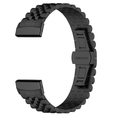 Klockarmband i rostfritt stål Svart