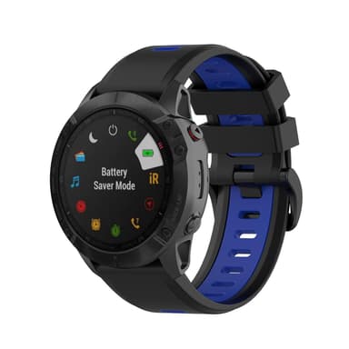 Garmin Fenix 5/6 armband Silikon Svart blå