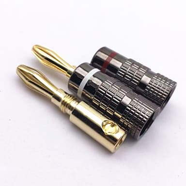 Banankontakt guldpläterad 4 mm 8-pack