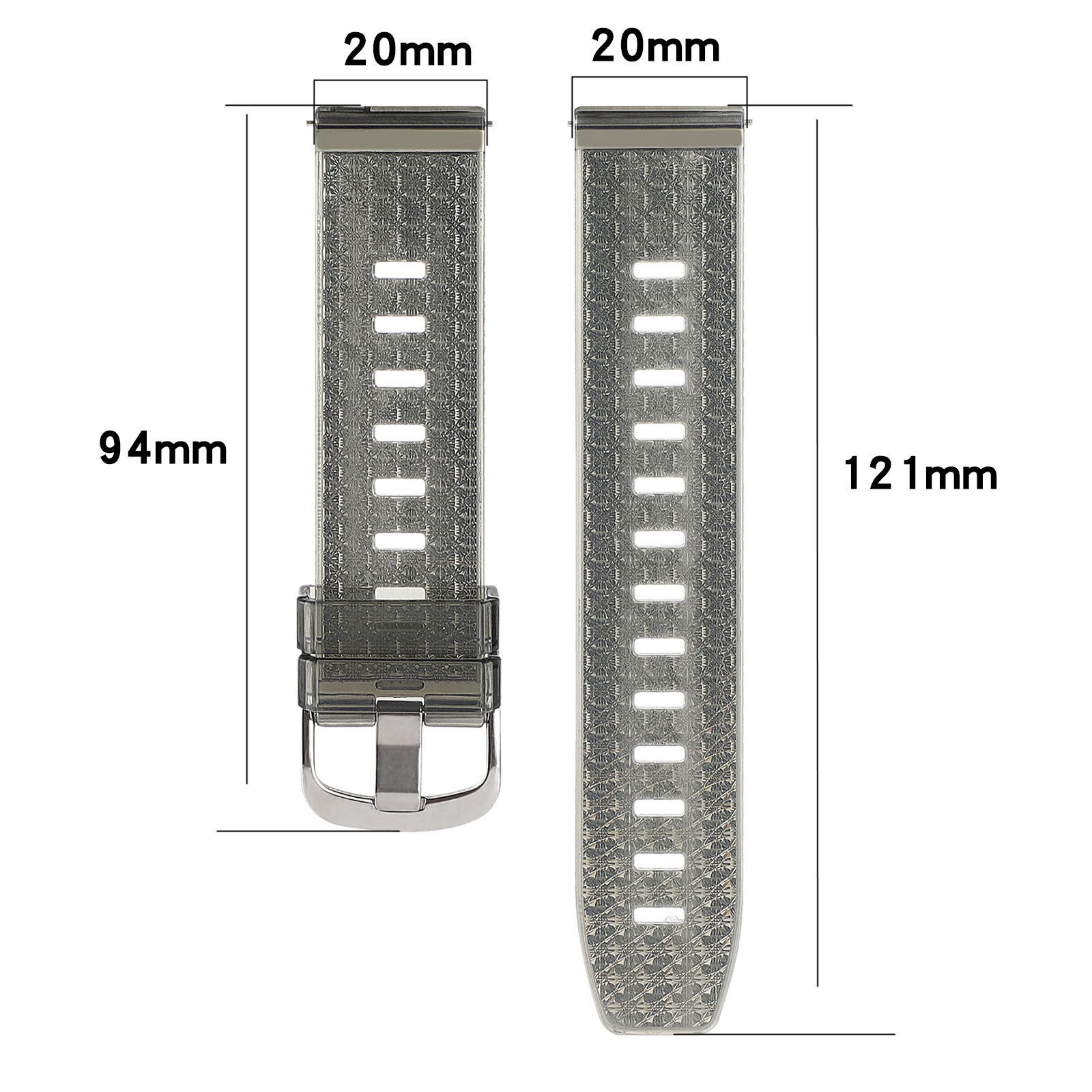 Klockarmband Rosa 20 mm