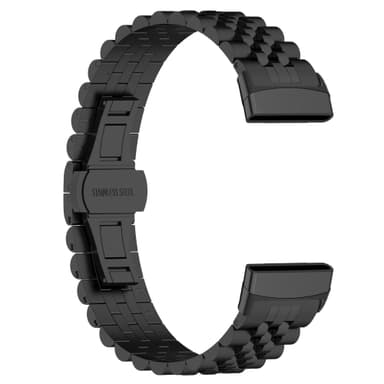 Klockarmband i rostfritt stål Svart