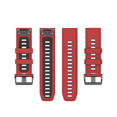 Garmin Fenix 5/6 armband Silikon Svart röd