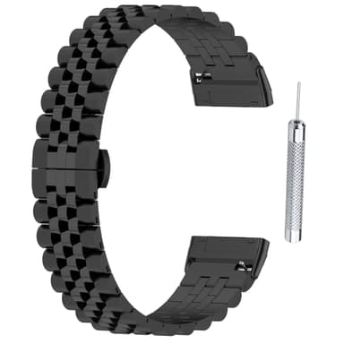 Klockarmband i rostfritt stål Svart