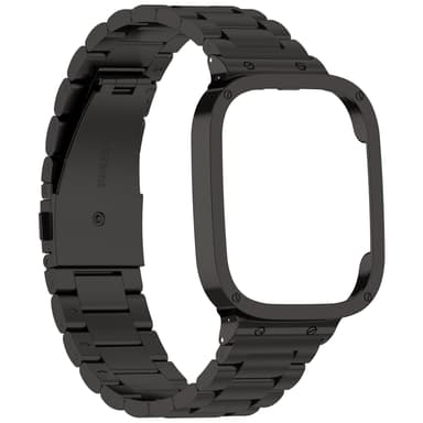 Klockarmband i rostfritt stål Svart