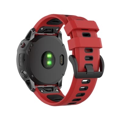 Garmin Fenix 5/6 armband Silikon Svart röd