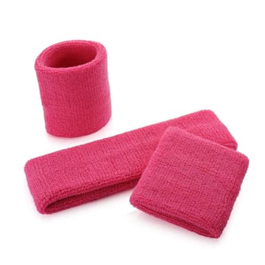 Pannband och armband set 3 delar Rosa