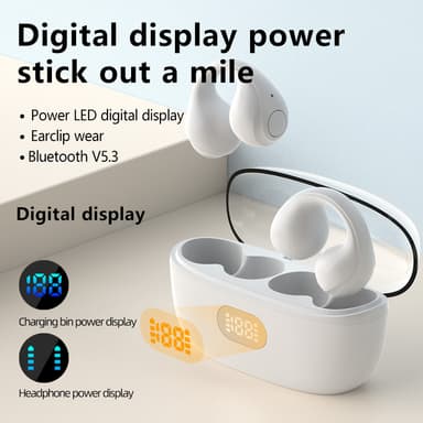 Trådlösa Bluetooth 5.3 Bone Conduction hörlurar Svart